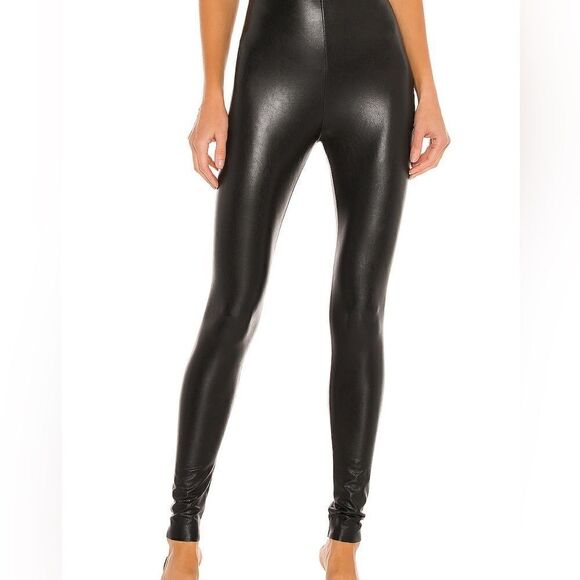 Commando  Perfect Faux Leather Black High Waist Leggings NWOT Large - Picture 1 of 12